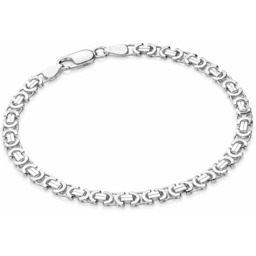 Srebrna Bransoletka Męska Splot Królewski Płaski 5,20 mm