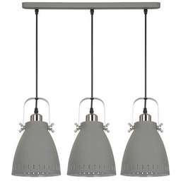 Lampa wisząca Franklin 3 x E27 szary piaskowany