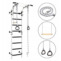 Drabinka gimnastyczna dla dzieci Kometa Next 1 biało-czarny