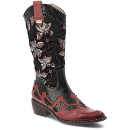 Laura Vita Czerwone Kozaki Eleganckie Buty Damskie