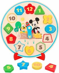 WOOMAX - Reloj de madera para niños Disney
