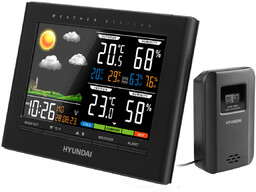 Stacja Meteo Hyundai Ws4380 Z Budzikiem, Datą