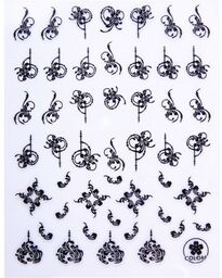 Naklejki do paznokci cienkie samoprzylepne wzory ornamenty CB-176