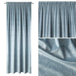 Zasłona 140 x 270 Dekoracyjna Velvet Cypr Niebiesk