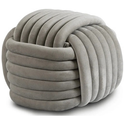 Elior Szara nowoczesna pleciona pufa K2-B14