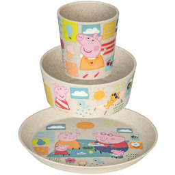 KOZIOL Zestaw obiadowy dla dzieci CONNECT ŚWINKA PEPPA,