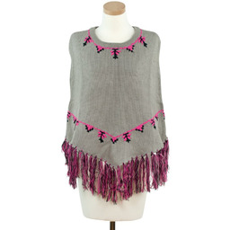 Ponczo Frędzle Na Łące