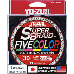 Yo-zuri Superbraid Fivecolor 300 M mocna pleciona linka