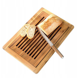 Deska Do Krojenia Pieczywa Drewniana Ze Zbiornikiem