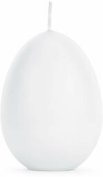 Świeca wielkanocna Jajko białe - 10 cm -