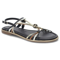 Tamaris Granatowe Sandały Eleganckie Płaskie Buty