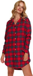 Koszula nocna TM 7126 red check