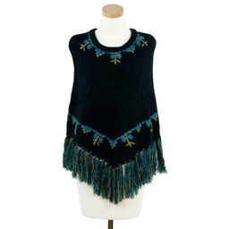 Ponczo Frędzle Na Łące