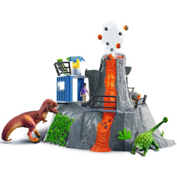 Zestaw Schleich figurki dinozaurów wulkan 42564 wielokolorowy plastik