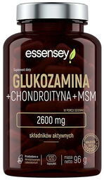 Essensey Glukozamina + Chondroityna + MSM, 120 kapsułek