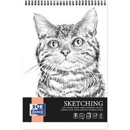 Oxford Artistic Blok Szkicowy Spiralny A3 KOT, 50