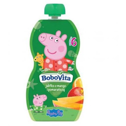 BoboVita Peppa Pig Mus Jabłko, mango, pomarańcza, 100g