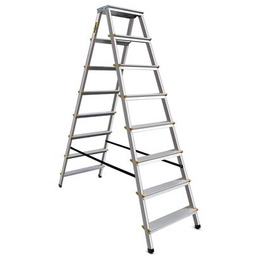 Drabina aluminiowa dwustronna certyfikowana 2x8 stopniowa 150 kg
