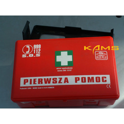 Apteczka przemysłowa przenośna w pudełku z tworzywa stelaż