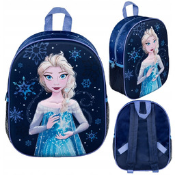 Plecak Frozen Elsa 3D Granatowy Dziecięcy Przedszkole Szkoła