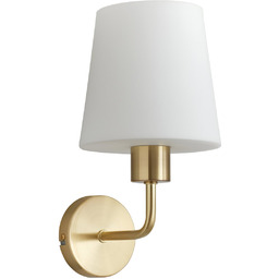 Lampa ścienna DEKO mosiądz mat E27 szklany klosz