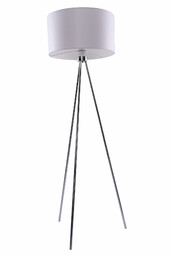 Azzardo Nowoczesna lampa stojąca Finn podłogowa biała chrom
