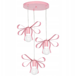 Dziecięca lampa wisząca Emma Pink 3xE27 różowa