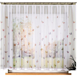 Motylki firana gotowa, drukowana rozm. 400x160cm (z obszyciem)