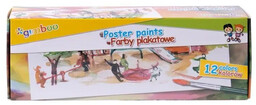 Farby plakatowe 20ml 12 kolorów - Gimboo