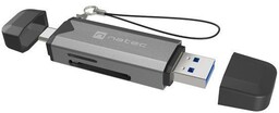 Natec Czytnik kart Scarab 3 USB A/C SD/MICRO