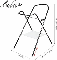 Składany stojak pod wanienkę 100cm (czarny)