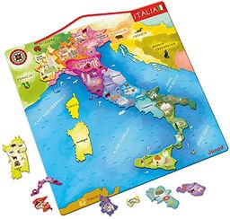 Janod Mapa Włoch, magnetyczna, puzzle dla dzieci,