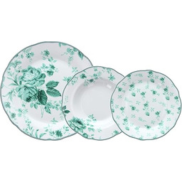 Tognana Botanika 18-częściowy serwis obiadowy, porcelana, zielony