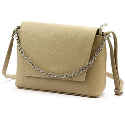 Miejska Listonoszka damska skórzana z łańcuszkiem