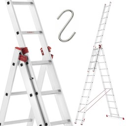Drabina aluminiowa uniwersalna 3x11 HIGHER Professional 150 kg
