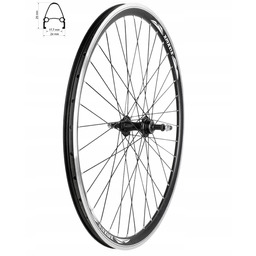 Koło tylne 27,5" obręcz stożkowa czarna, piasta aluminiowa