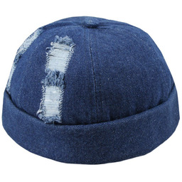 Czapka Dokerka, Ciemna Jeansowa, Wiosenno-Letnia, Jesienna, Hipsterska -PAKO