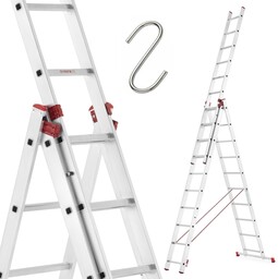Drabina aluminiowa uniwersalna 3x10 HIGHER Professional na schody
