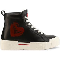 Love Moschino Sneaker Alta Nera Donna in Pelle