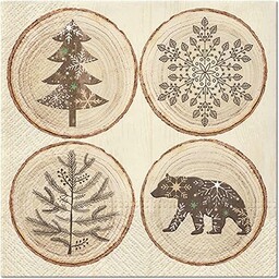 Homéa, Zestaw 20 3-warstwowych serwetek papierowych 33 x