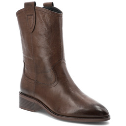 S.Barski Brązowe Kozaki Stylowe Kowbojki Damskie