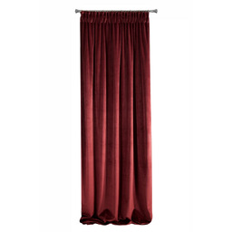 Eurofirany Zasłona zaciemniająca 140x270 Villa ciemna bordowa gotowa