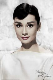 Audrey Hepburn w Bieli - plakat