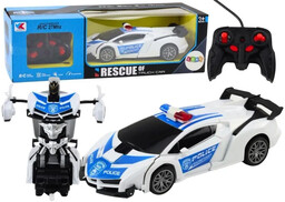 Auto-Robot R/C 2w1 transformacja Policja - Leantoys