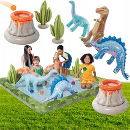 DMUCHANY PLAC ZABAW DINOLAND WODNY BASEN Z ZABAWKAMI