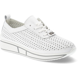 Vinceza Sneakersy damskie, e skóry naturalnej licowej ażurowa