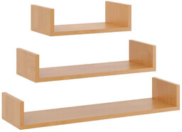 Elior Komplet 3 Półek Ściennych W Olcha 8