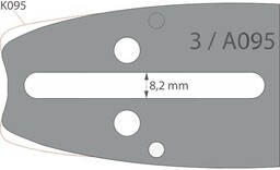 Prowadnica 40cm 3/8" 1.3mm
