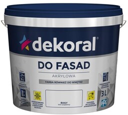 Dekoral Farba akrylowa do fasad biała 3L