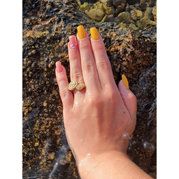 Srebrna skamielina złota - sygnet